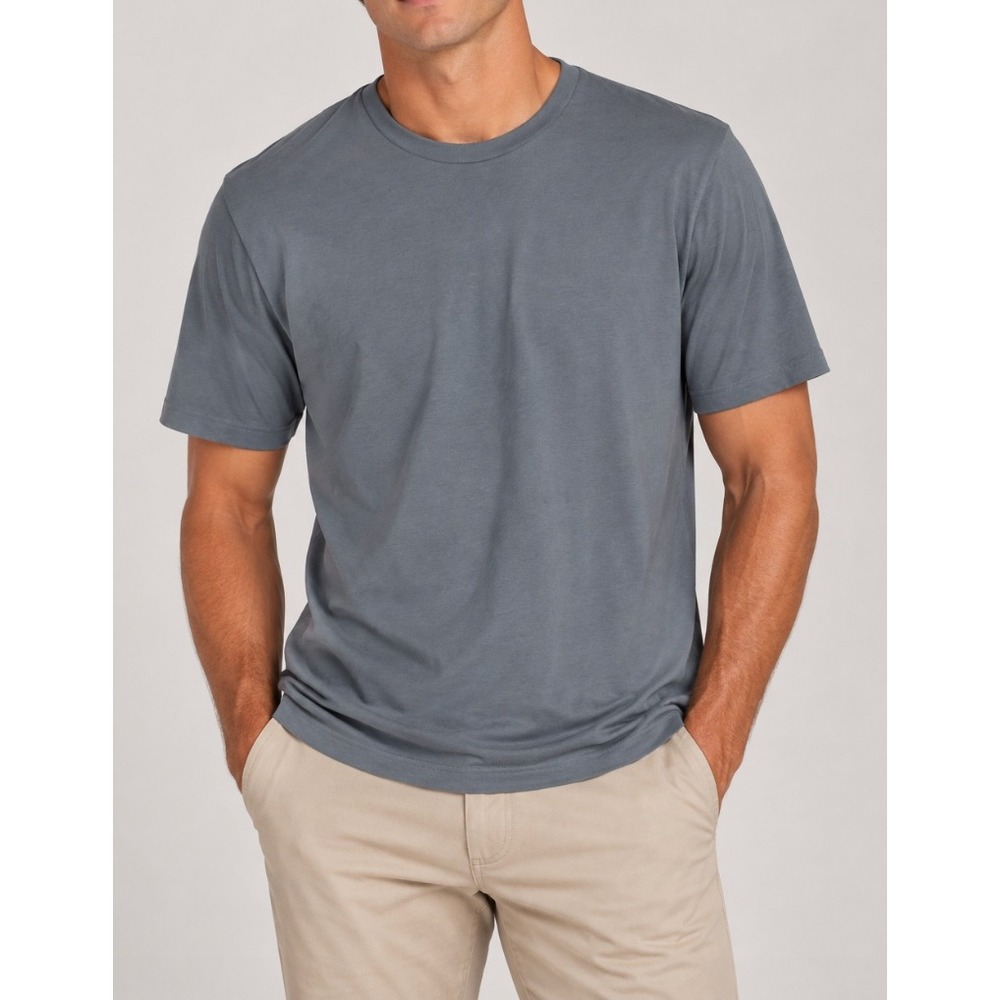 Alo Yoga Mens The Triumph Crew Neck Tee Gray Tri-Blend Short Sleeve Shirt Large